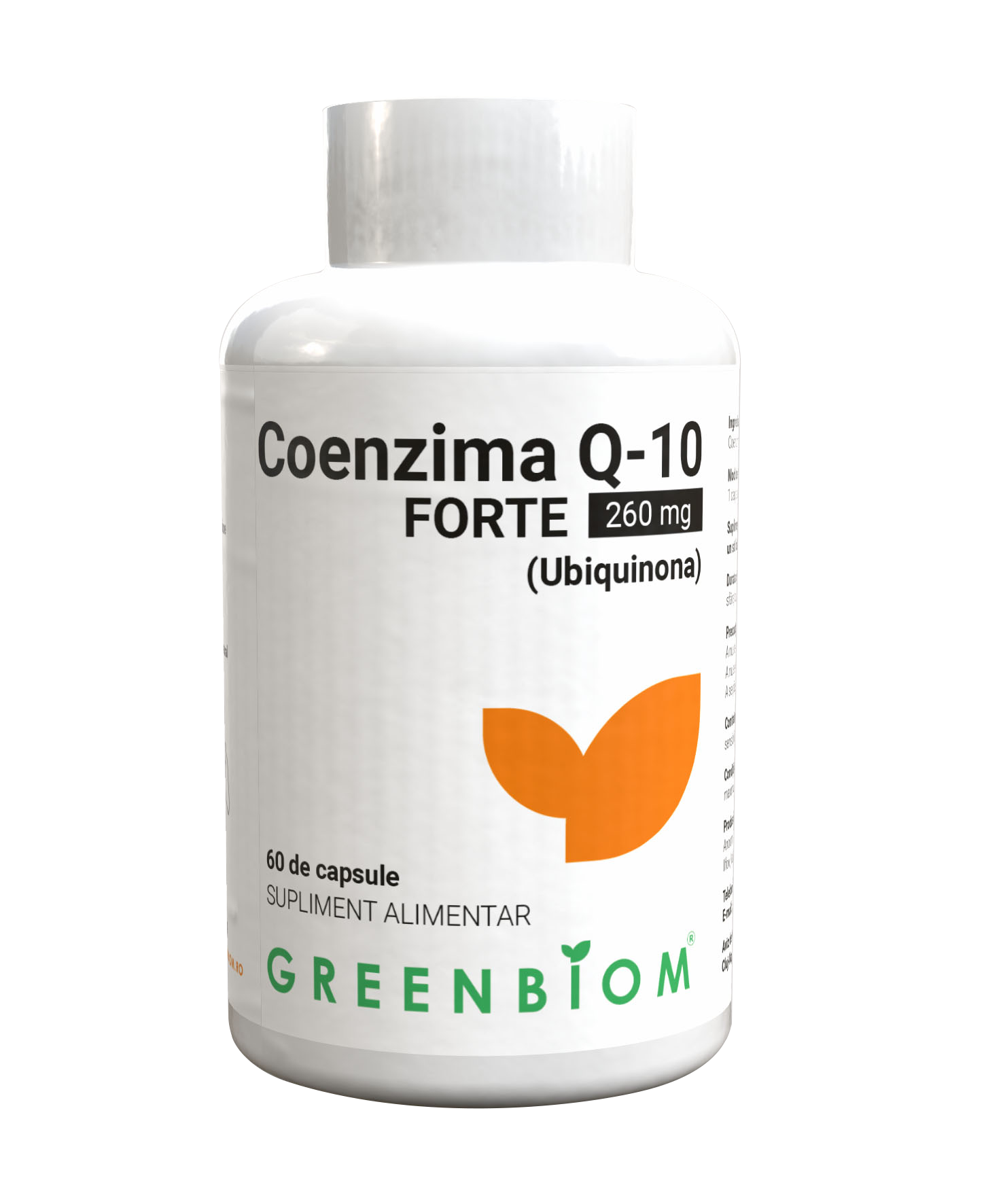 Coenzima Q10 FORTE 260 mg – Antioxidant si Energie Celulara